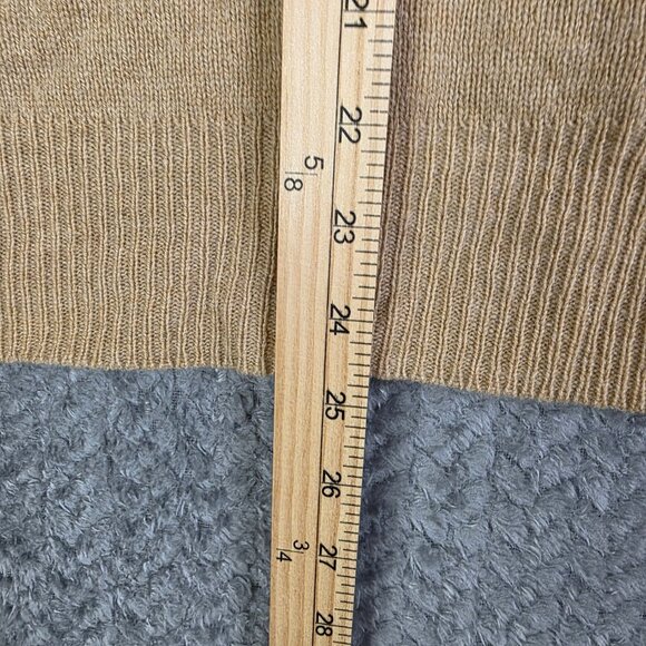 Polo Ralph Lauren 100% Lambswool V-Neck Sweater Men’s Size L Beige Camel Knit Pu - Picture 5 of 7